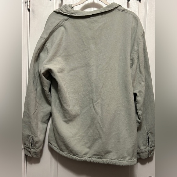 Drawstrings of Malibu green 1/4 Button pullover Shirt women’s M Travel coastal - Picture 13 of 15